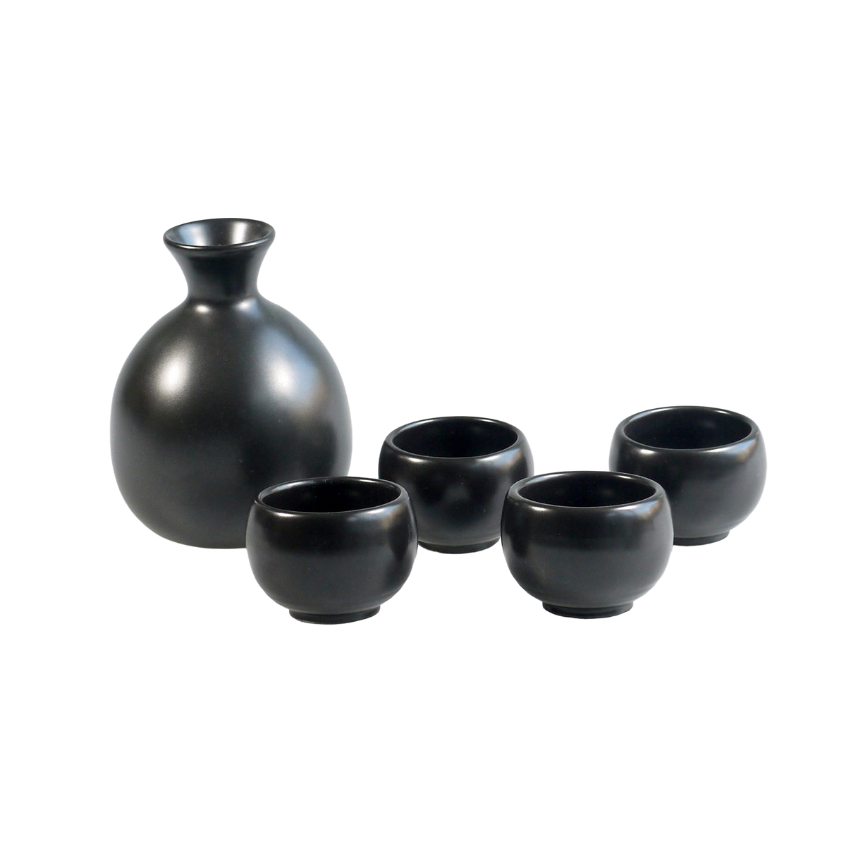 Vrijstaande productfoto: Sake set zwart