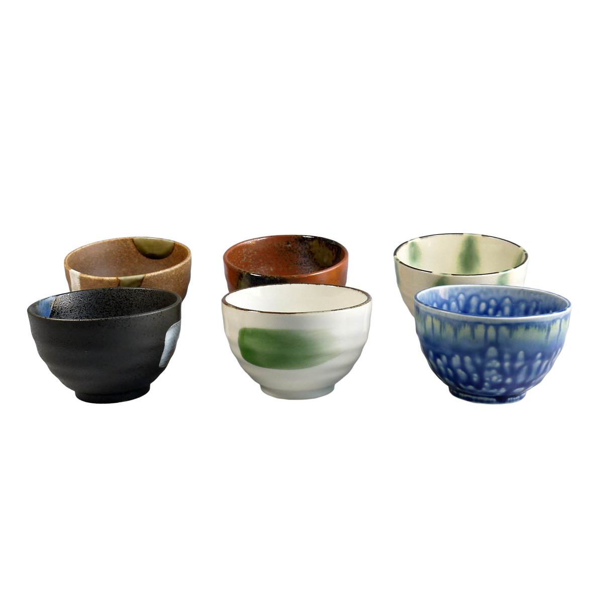 Vrijstaande productfoto: Set van 6 kommen Yokubari