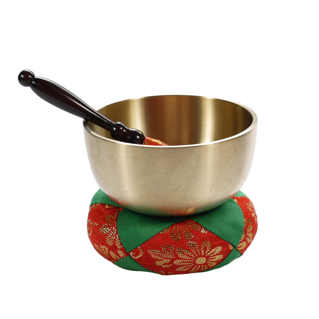 Vrijstaande productfoto: Klankschaal set met standaard 9 cm Japan