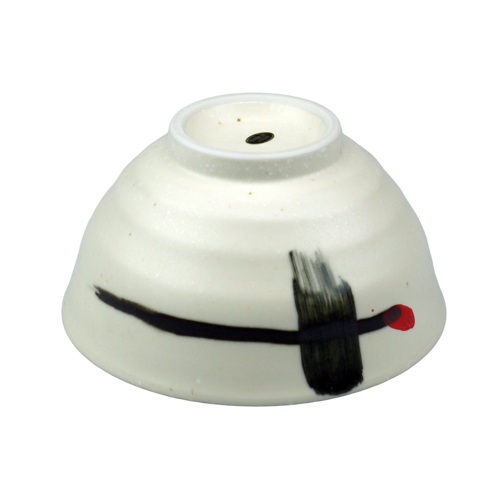 Vrijstaande productfoto: Rijstkom Kanzashi wit