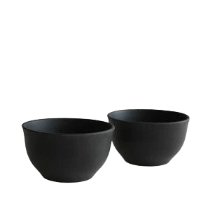Vrijstaande productfoto: Theekopje Iroiro zwart - 2 stuks