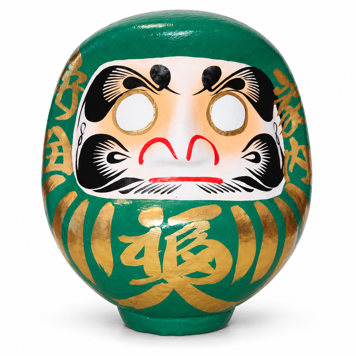 Daruma 15 cm groen — Japanse Daruma-wenspop van 15 cm