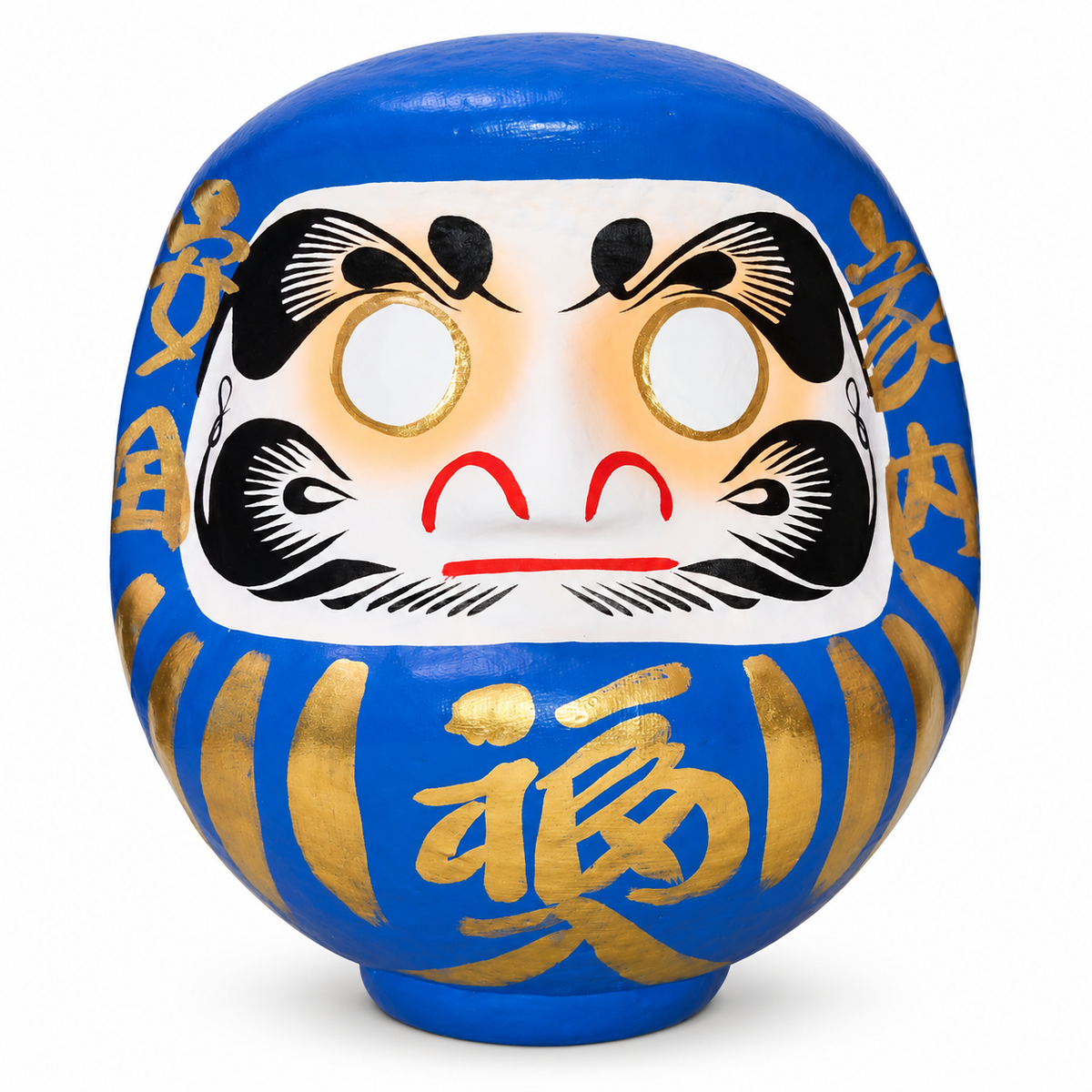 Daruma 15 cm blauw — Japanse Daruma-wenspop van 15 cm