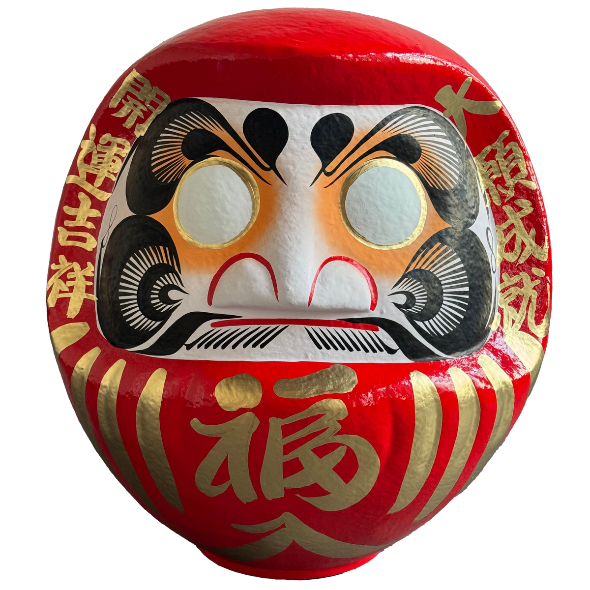 Vrijstaande rode Daruma-pop van 51 cm
