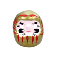 Vrijstaande gouden Daruma-pop van 5 cm