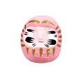 Vrijstaande roze Daruma-pop van 5 cm