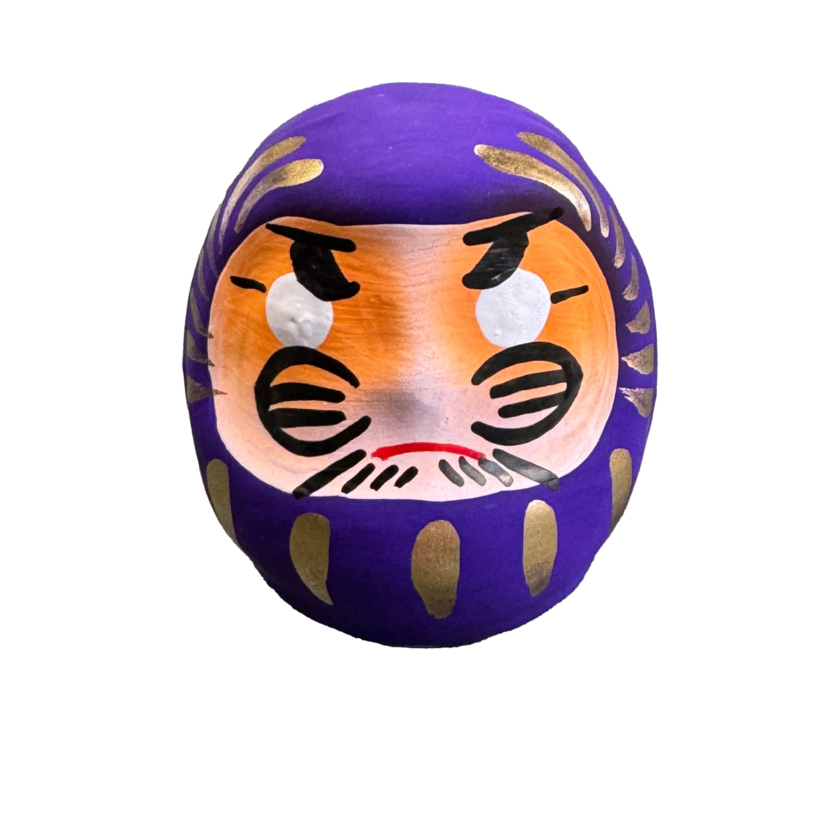 Vrijstaande paarse Daruma-pop van 6 cm