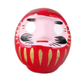 Vrijstaande rode Daruma-pop van 9 cm