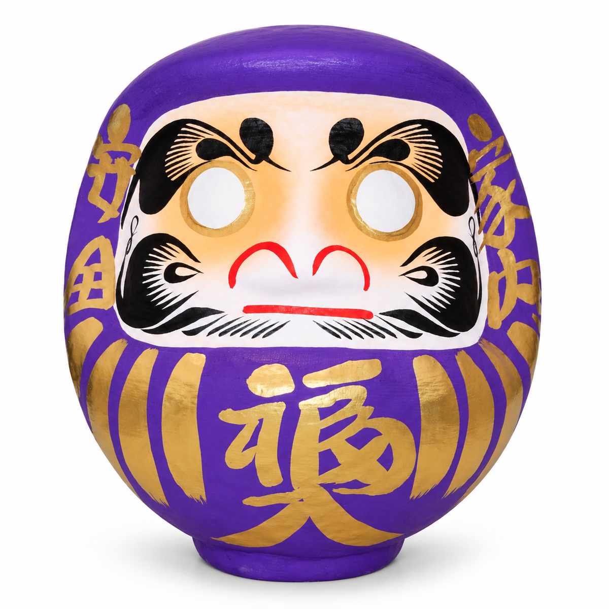 Daruma 15 cm paars — Japanse Daruma-wenspop van 15 cm