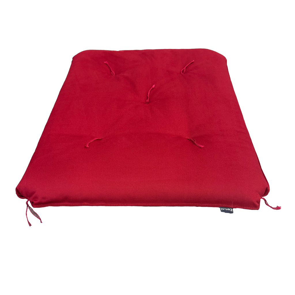 Meditatiemat NL kleur, rood onderaanzicht, vrijstaand