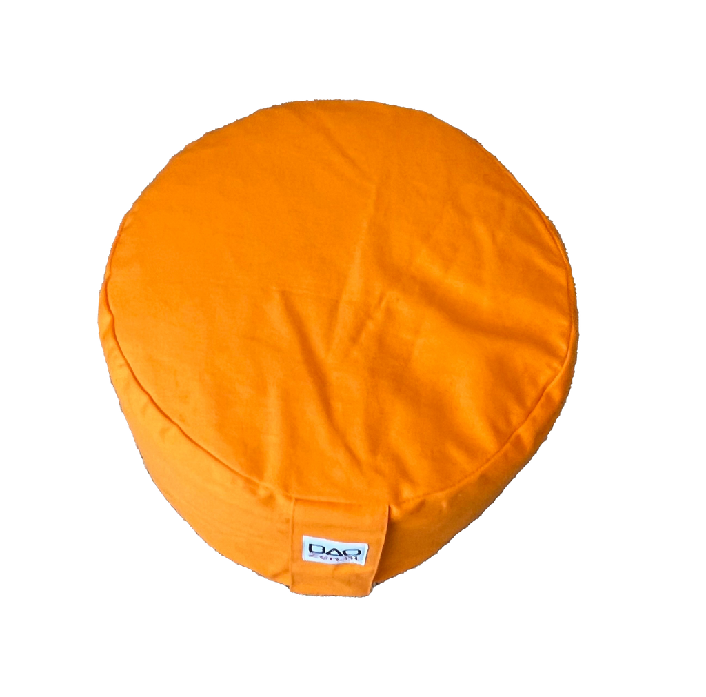 Meditatiekussen Organic Basic oranje, bovenaanzicht, vrijstaand