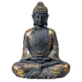 Meditatie Boeddha antieke finish vrijstaand