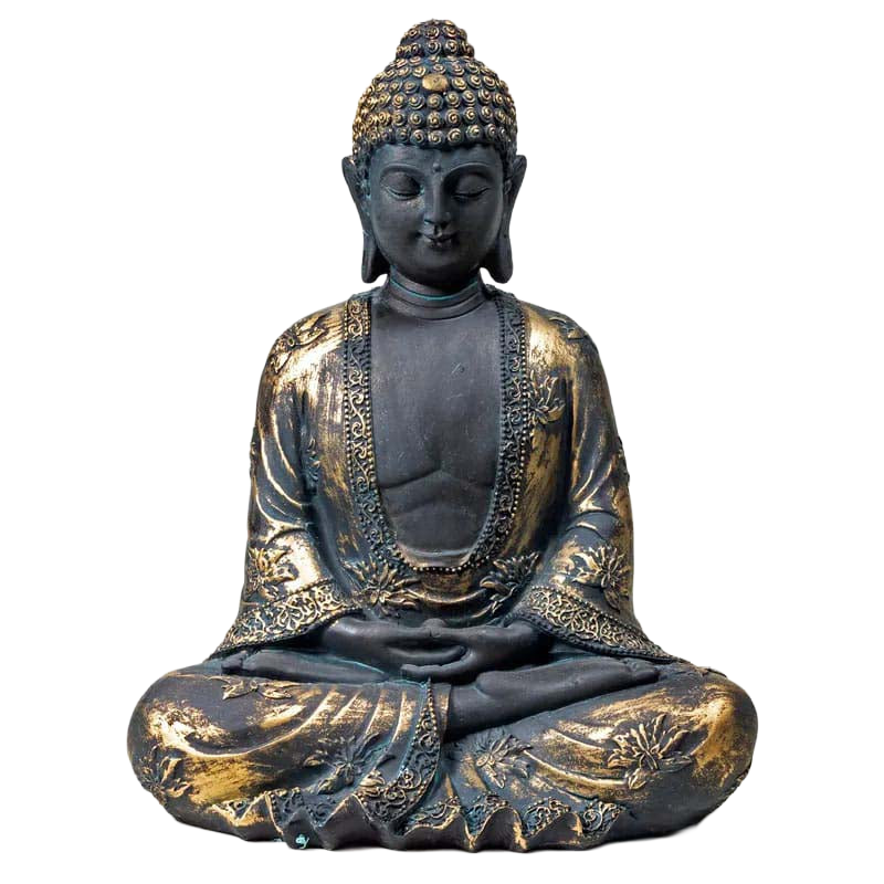 Meditatie Boeddha antieke finish vrijstaand