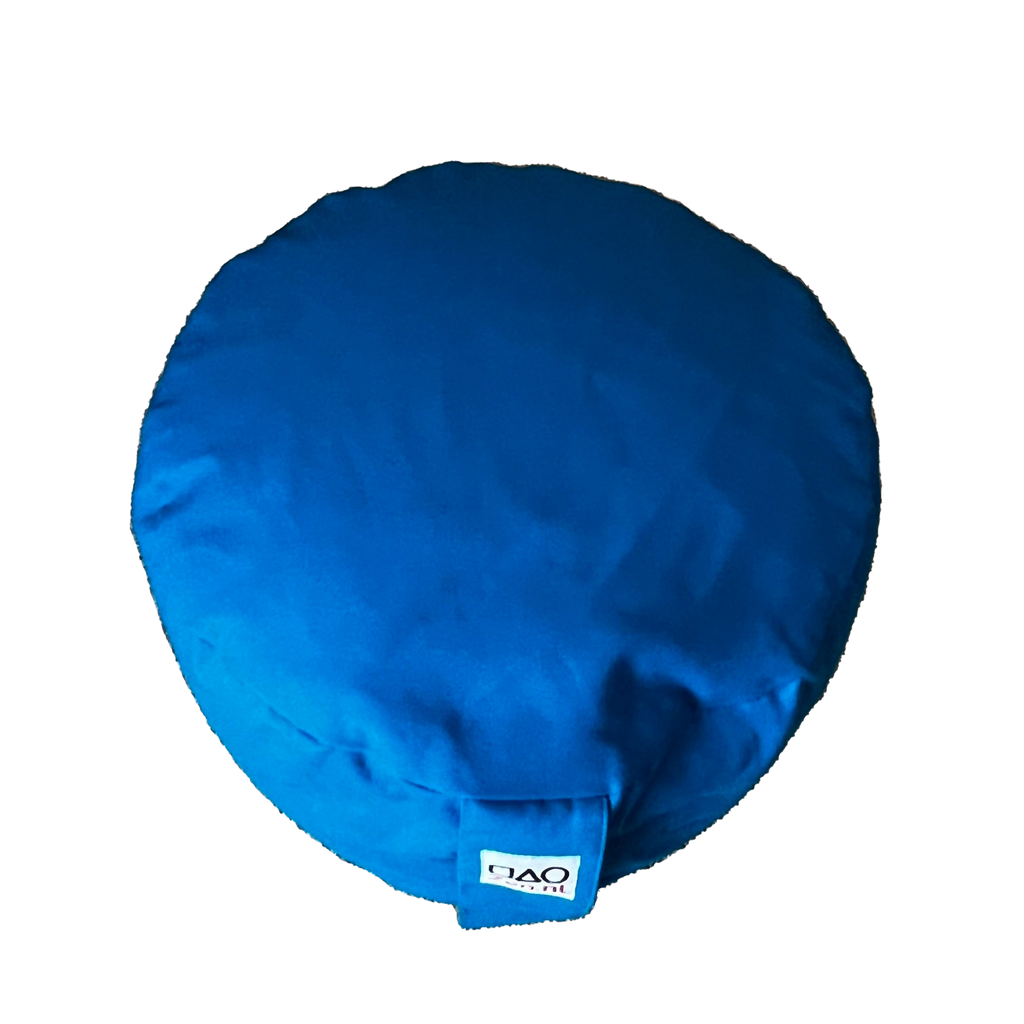 Meditatiekussen Organic Basic Blue, achterzijde vrijstaand