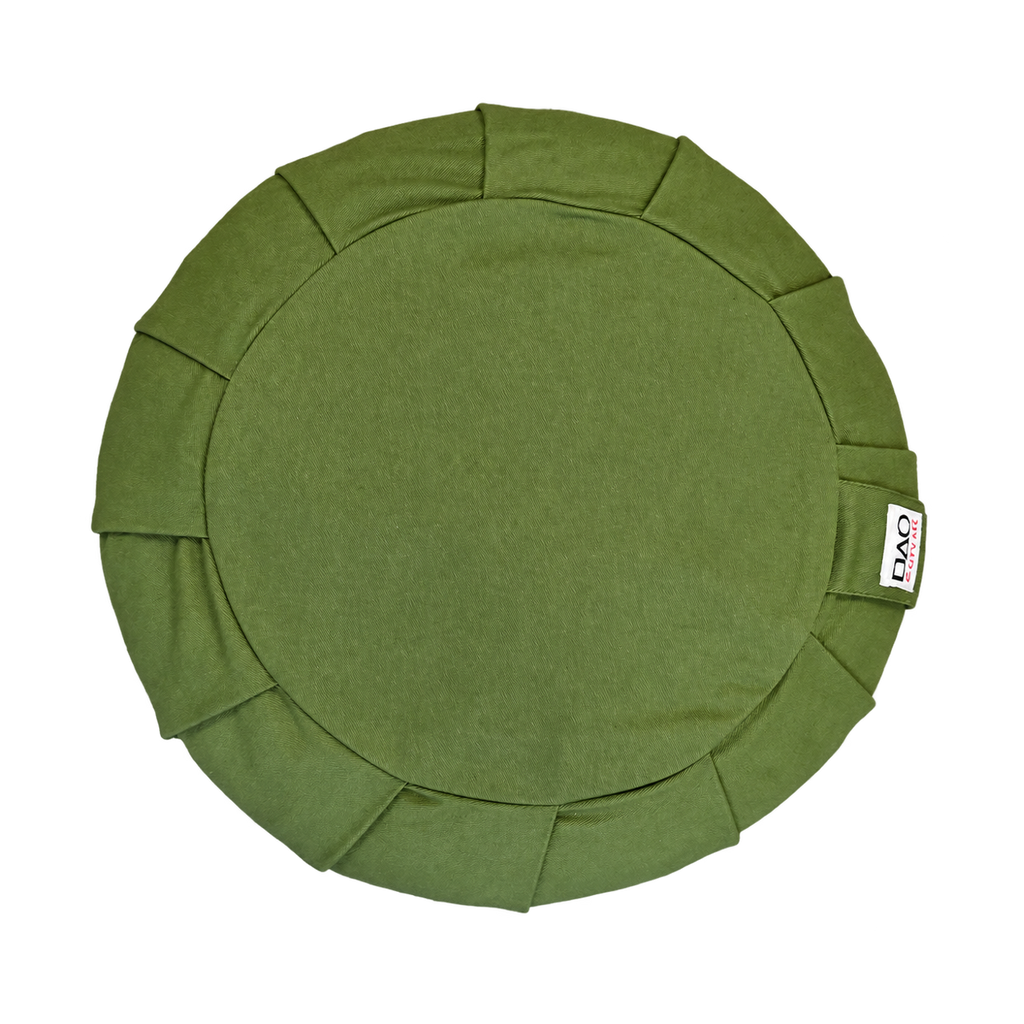 Meditatiekussen Organic Basic geplooid olijfgroen