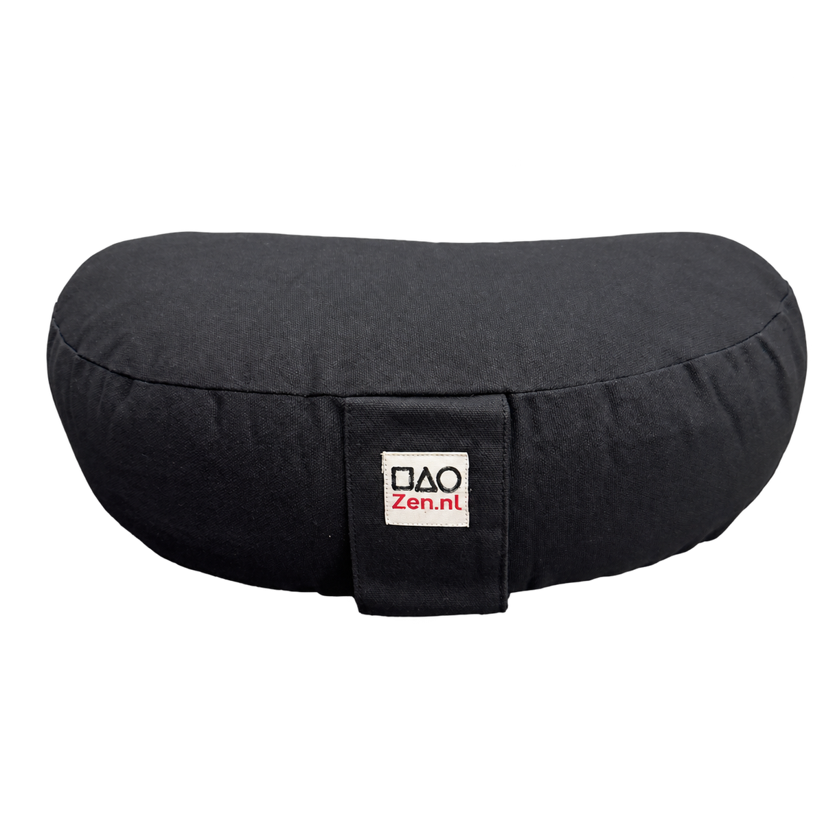 Meditatiekussen Organic Basic halve maan zwart