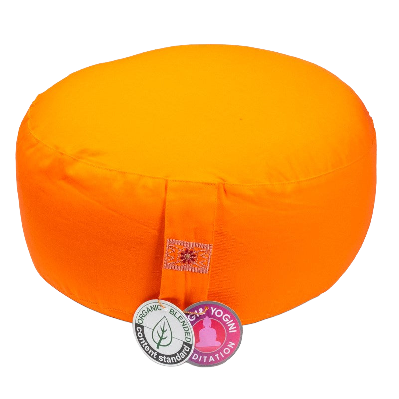 Meditatiekussen Yogi Yogini oranje, vrijstaand