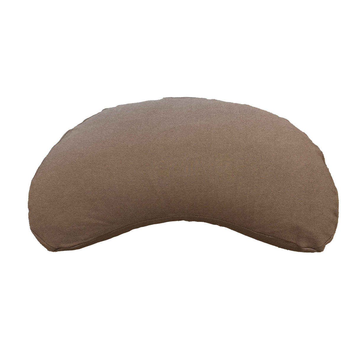 Meditatiekussen Organic Basic halve maan taupe, detail, vrijstaand