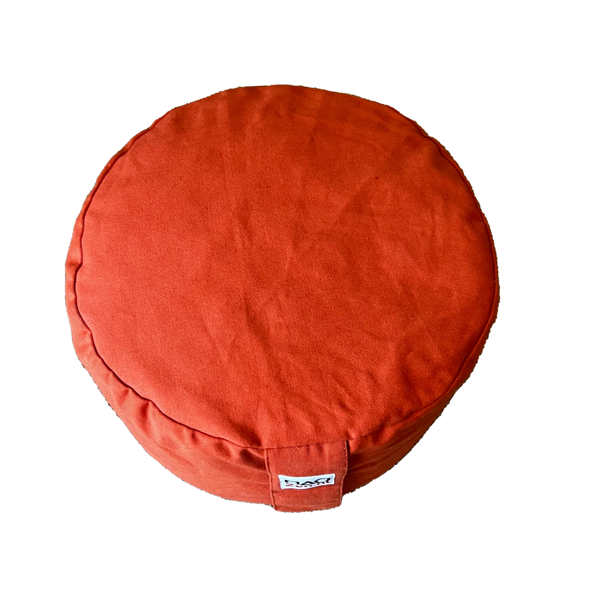 Meditatiekussen Organic Basic Salmon Pink, bovenaanzicht, vrijstaand