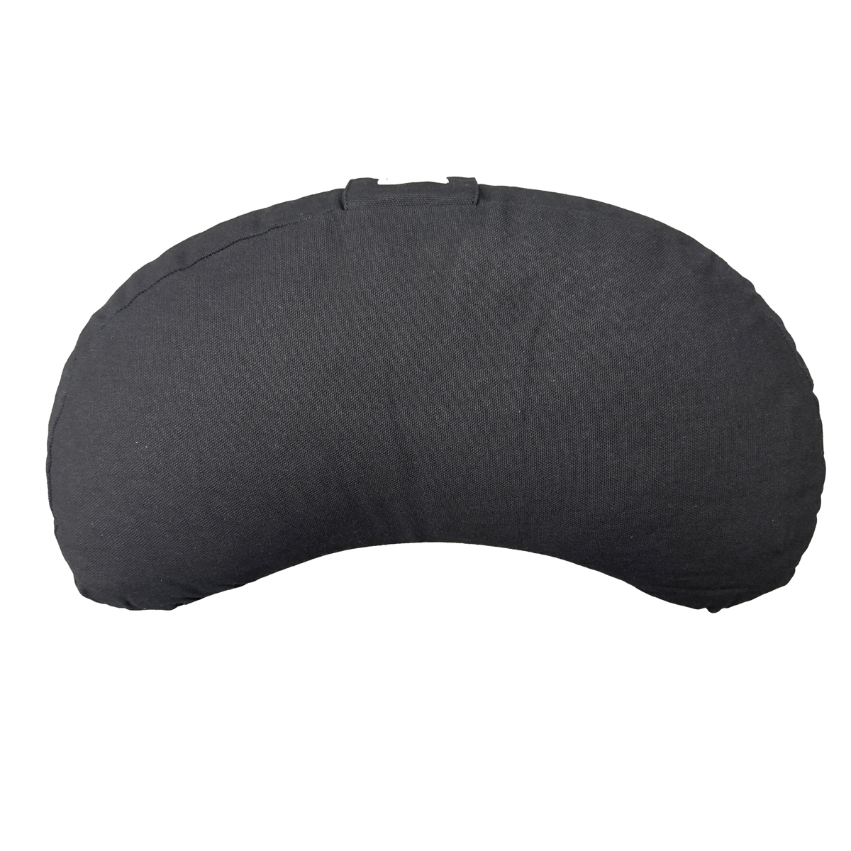 Meditatiekussen Organic Basic halve maan zwart – detail vrijstaand