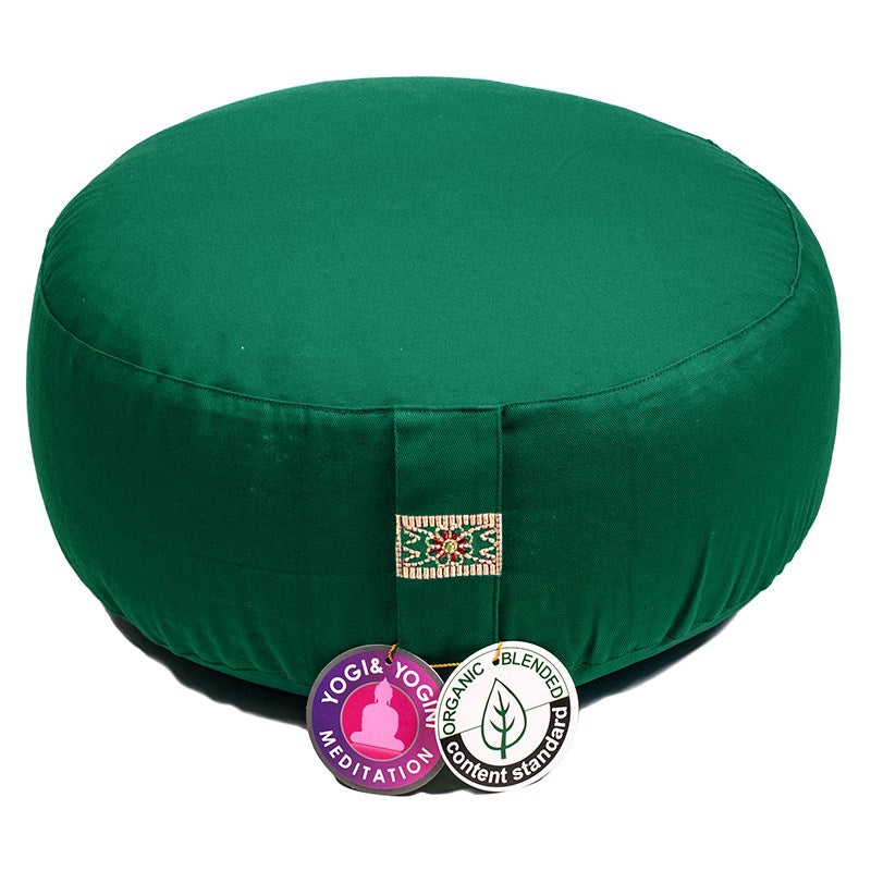 Meditatiekussen Yogi Yogini 33x17 cm groen bio