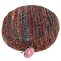 Meditatiekussen Yogi Yogini 33x17 cm veelkleurig vintage zijde