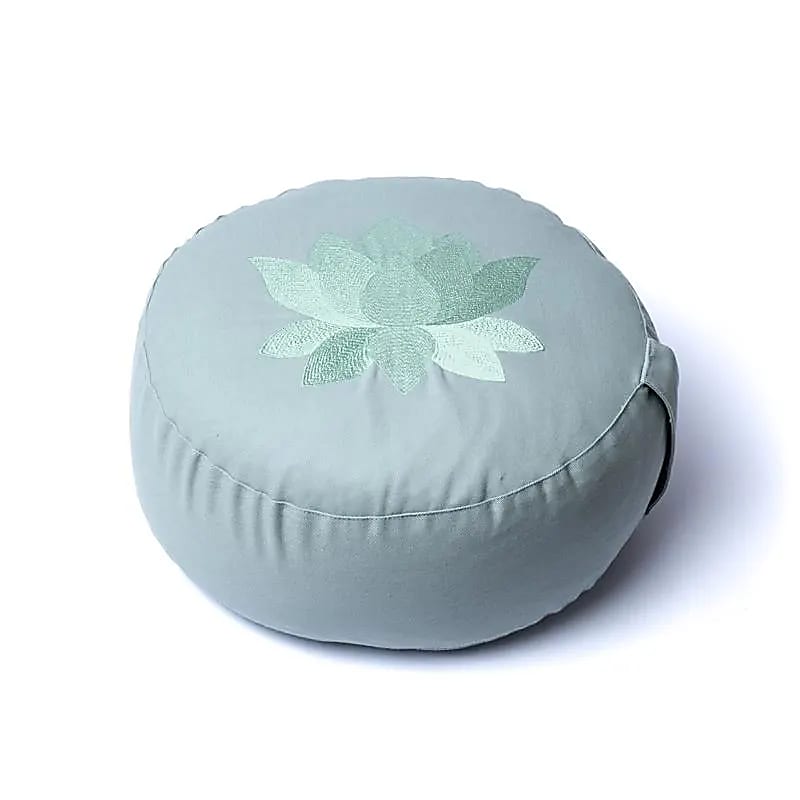 Meditatiekussen Yogi Yogini 33x17 cm lotus saliegroen bio