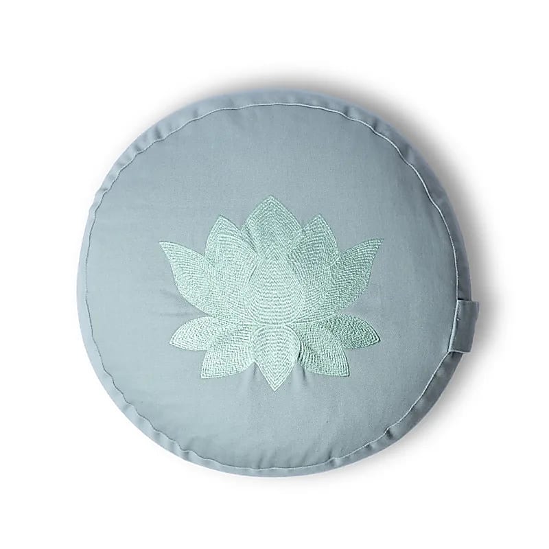 Meditatiekussen Yogi Yogini 33x17 cm lotus saliegroen bio