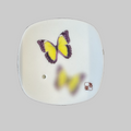 Wierookschaal Yume No Yume Vlinder Geel