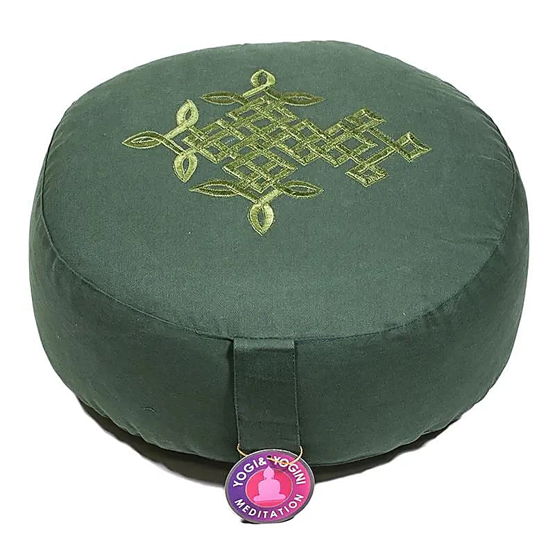 Meditatiekussen Yogi Yogini 33x13 cm groen levensboom