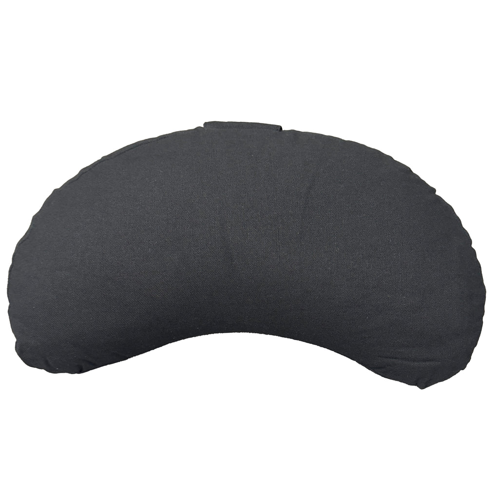 Meditatiekussen Organic Basic halve maan zwart