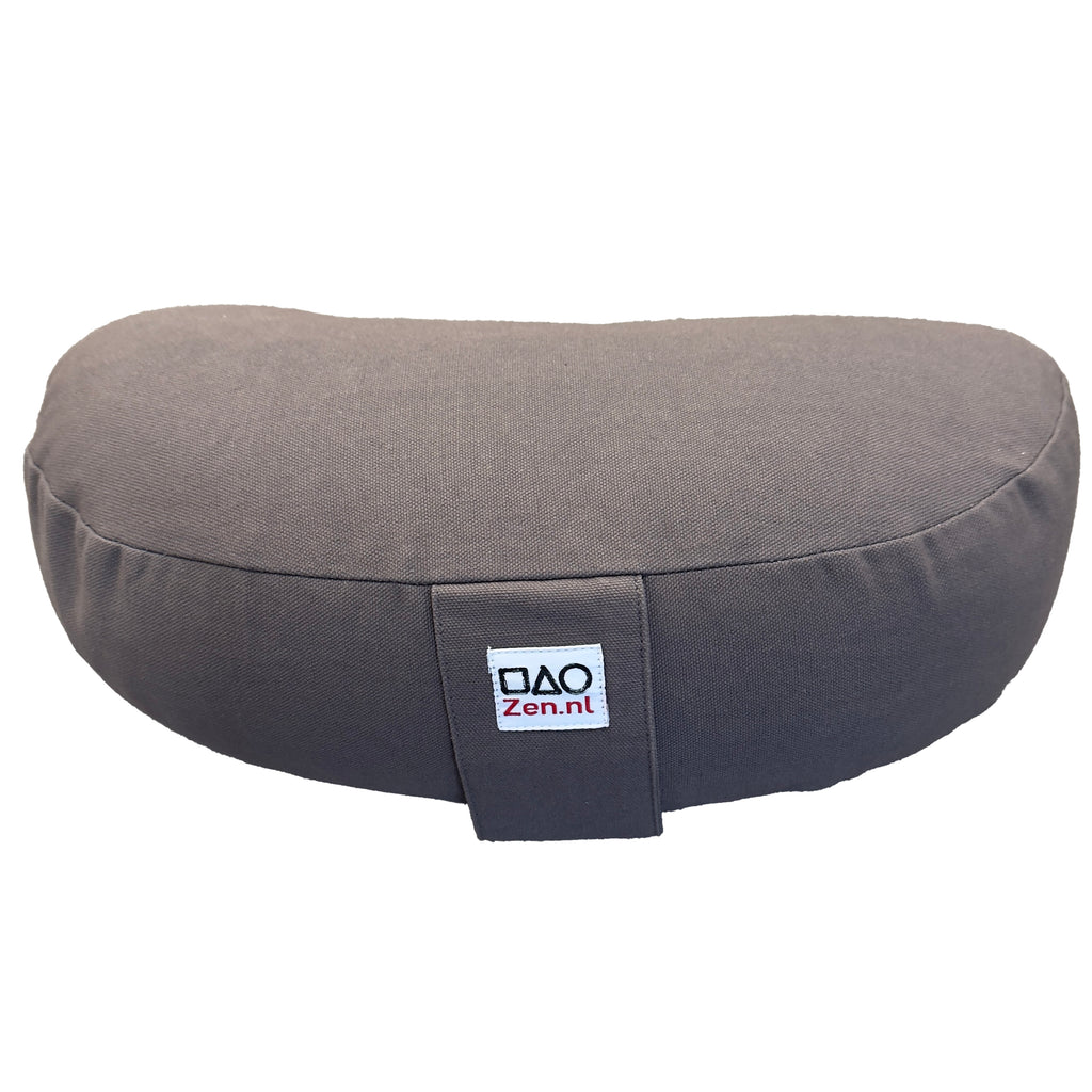 Meditatiekussen Organic Basic halve maan taupe