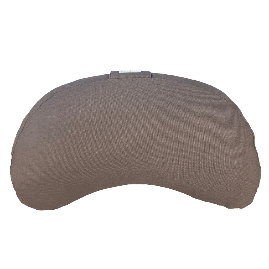 Meditatiekussen Organic Basic halve maan taupe