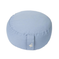 Meditatiekussen rond blauw biokatoen – vrijstaand